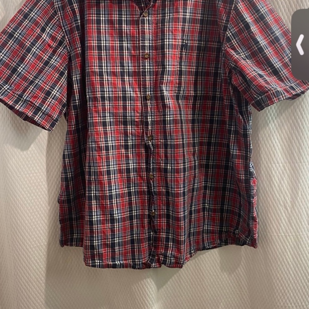 Men's Carhartt Red and Blue Plaid Casual Shirt